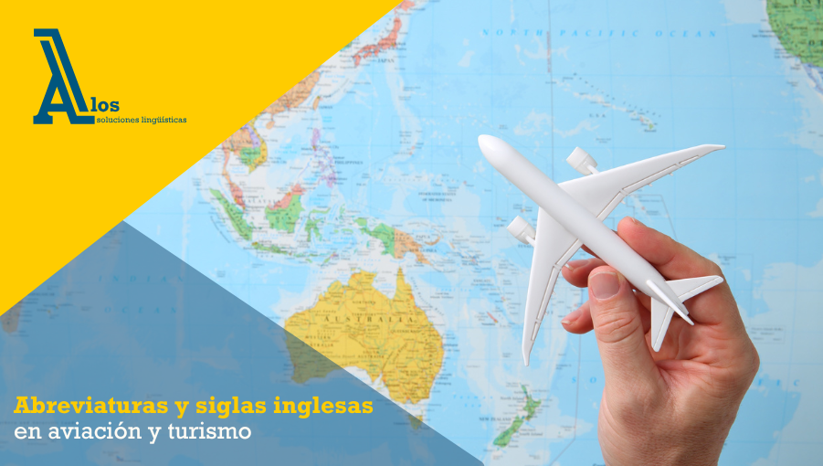 Mapa del mundo con un avión sostenido por una mano, simbolizando el vínculo entre aviación y turismo global.