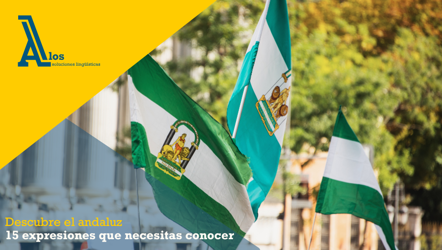 Banderas de Andalucía ondeando al viento durante una celebración regional.