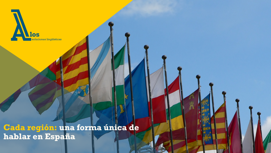 Banderas de las comunidades autónomas de España representando su diversidad lingüística