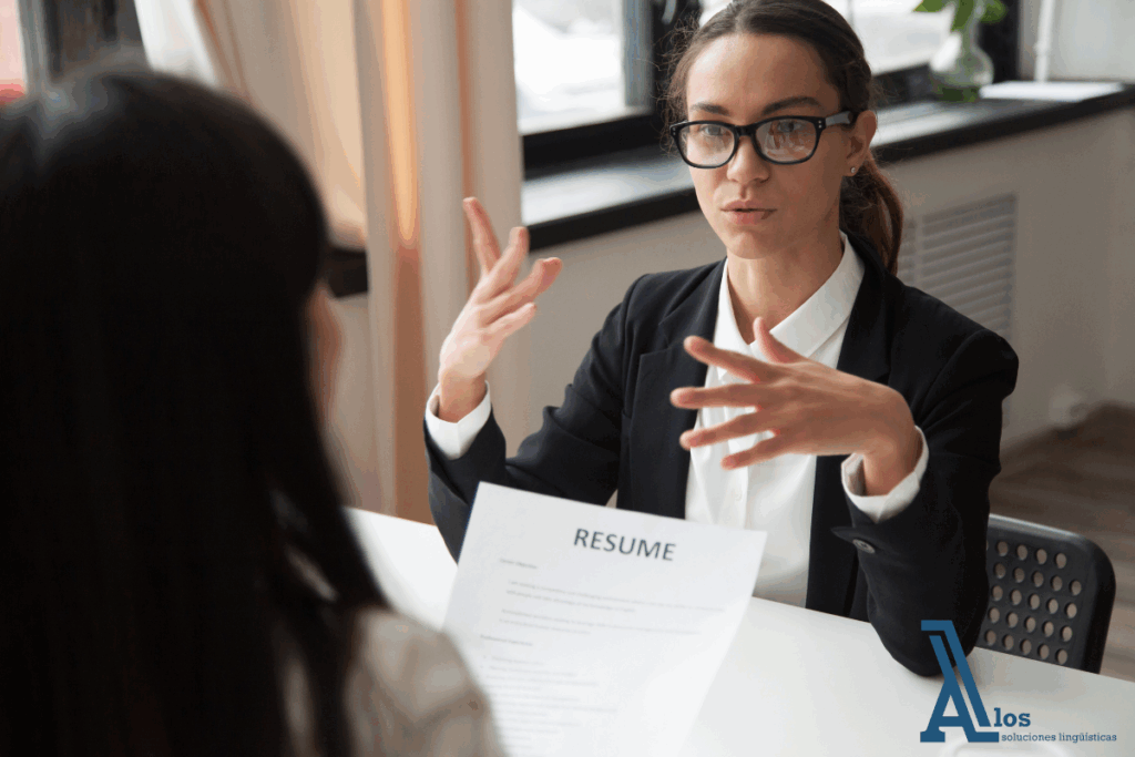 entrevista en inglés