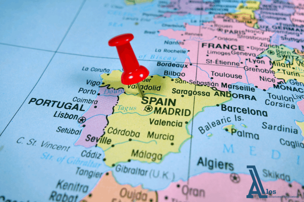 España señalada en un mapa del mundo como país con acceso a la doble nacionalidad