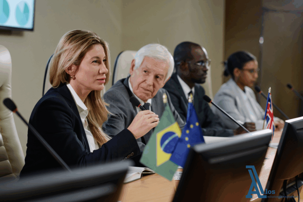 interpretación simultánea en conferencias internacionales