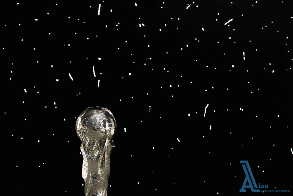 Copa del Mundo de la FIFA sobre fondo negro con confeti, símbolo de celebración internacional en el fútbol.