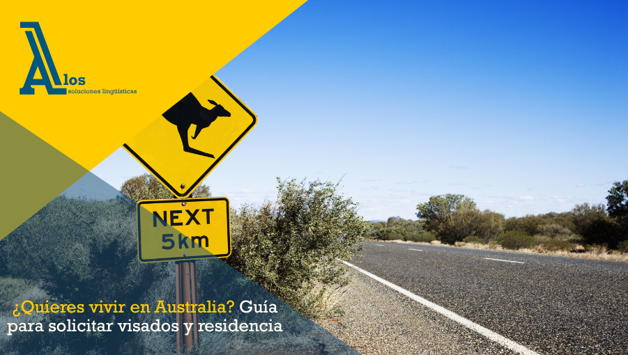 Señal de tráfico con canguro en carretera australiana, símbolo típico del país