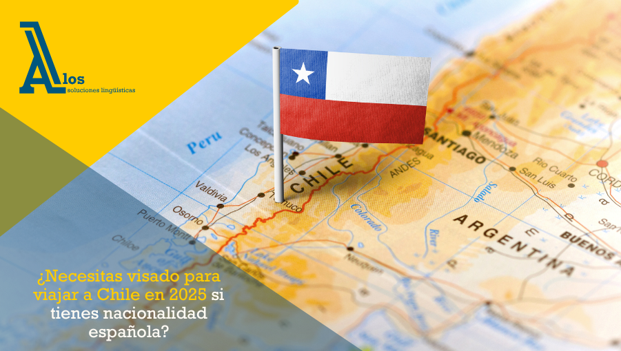 Bandera de Chile clavada sobre un mapa de Chile indicando ubicación geográfica del país