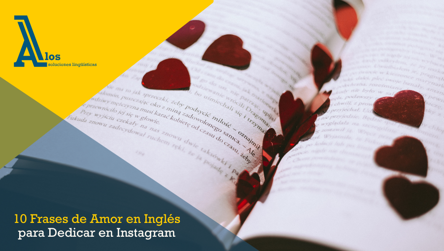 Libro abierto con corazones rojos sobre sus páginas, representando amor y literatura, ideal para contenido sobre frases de amor en inglés.