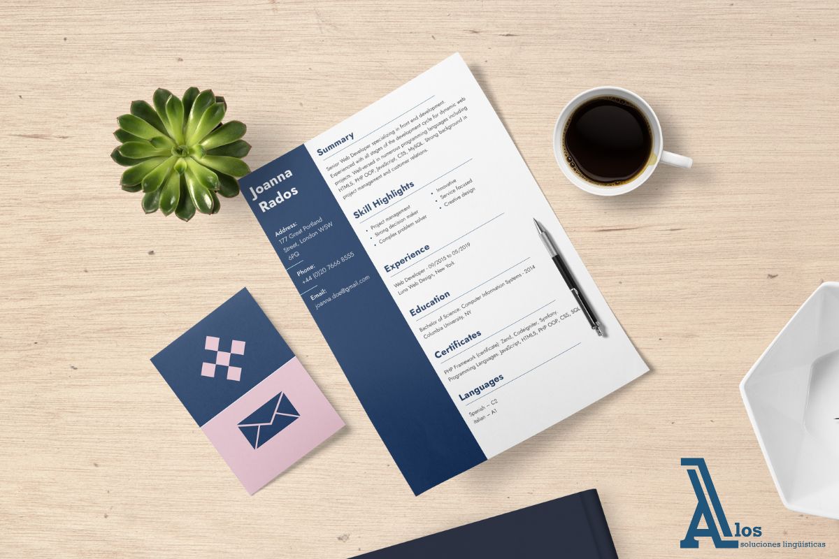 preparar CV en inglés