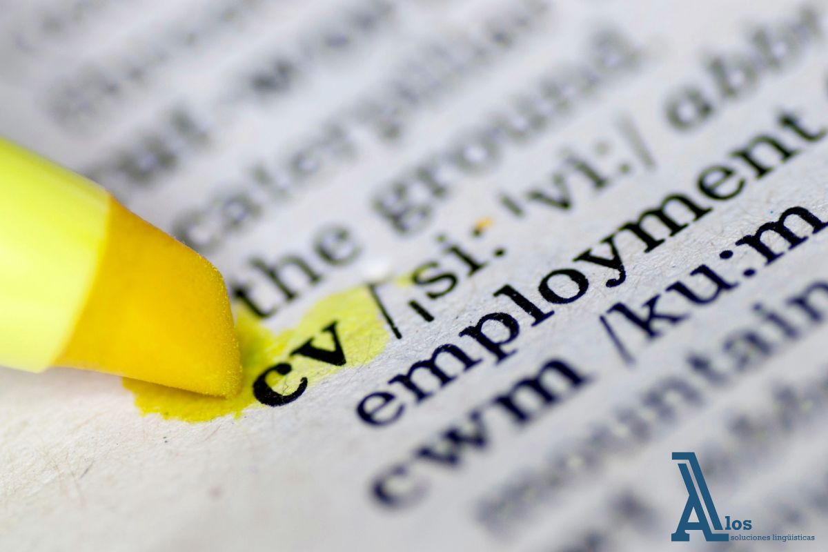 errores en CV en inglés