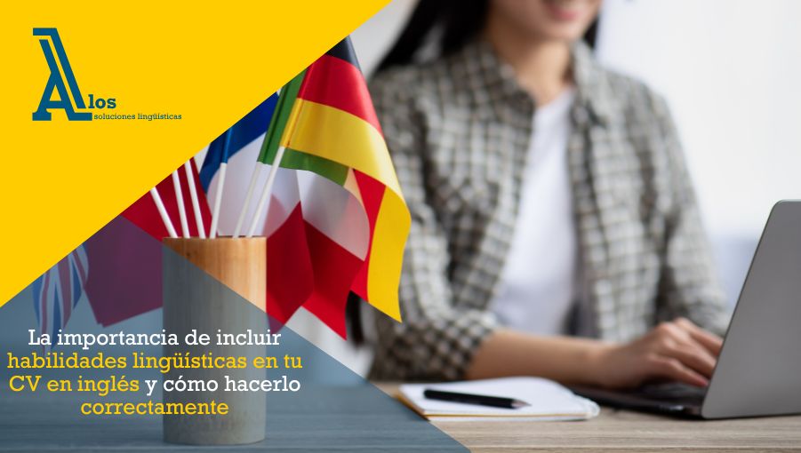 habilidades lingüísticas en CV en inglés